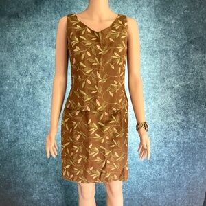 SAKS 5th Embroidered 2 piece dress set Sz 6 Silk blend 54%